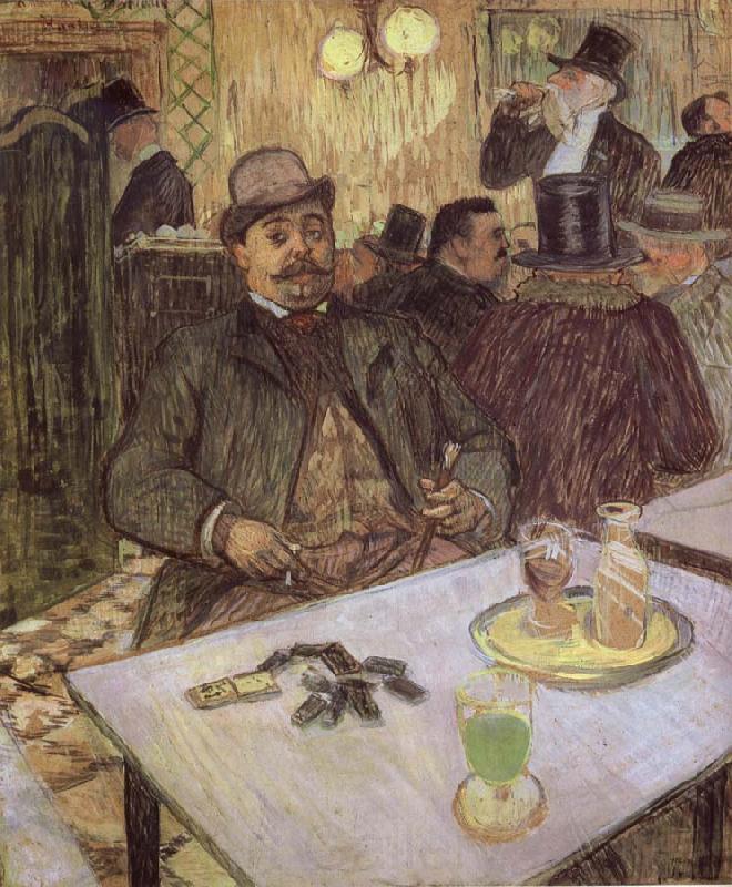 unknow artist Lautrec-s Monsieur Boileau at the Cafe